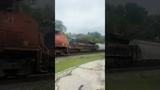 CSX 1897 Monon waiting as SB passes by!