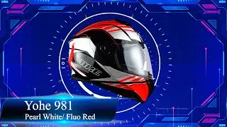 Review mũ bảo hiểm Yohe 981, mẫu tem 2# White - Fluo Red - BBI.VN