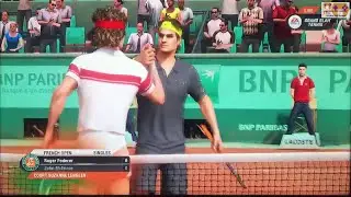 GRAND SLAM TENNIS 2 EA SPORTS FADES & FANTASY CLASSICS SUPERSTAR LEVEL J.McEnroe VS Roger Federer 3