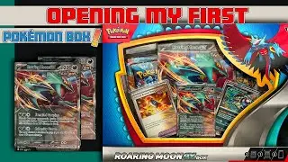 My First Pok&eacute;mon Box Opening! Roaring Moon Ex Box!