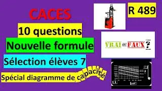 CACES 10 questions nouvelle formule Vrai ou Faux spécial diagramme de capacité catégorie 5 mât rétra