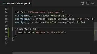 Introducing if statements - GoLang