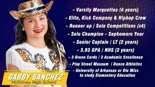 Dennis Baker State Farm Scholar Artist of the Week - Gabby Sanchez