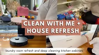 *NEW* CLEAN WITH ME 2023 | Kitchen cabinet DEEP CLEAN and LAUNDRY ROOM REFRESH | Joanne Elizabeth
