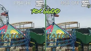 GTA V | RX 6600 8 GB + İ5 11400F - Benchmark Test ( MSAA ON 8X /Very High Graphics )