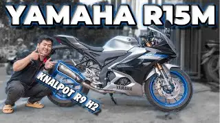 REKOMENDASI KNALPOT R15M PAKE R9 H2 SERIES, SUARANYA BASS BRODIEEE !!!!