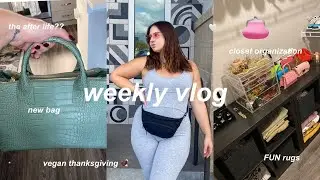 closet organization, new bag, vegan thanksgiving, the after life & more
