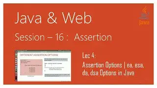 Assertion ( assert Statement ) in Java | #4 | Assertion Options | ea, esa, da, dsa Options in Java
