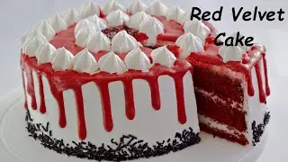 Red Velvet Cake Recipe | How to make Red Velvet Cake | White Chocolate Frosting # 75