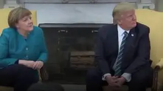 Трамп отказался пожимать руку Ангеле Меркель / Trump refused to shake Merkel's hand