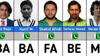Pakistani Cricketers Education Levels 📚 | From Matric to Oxford! 🏏 | Top 50 Players