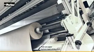 QLA Airbag and New Paper Unwinder Solution | Automated Cutting & Stacking System | Parker Hannifin