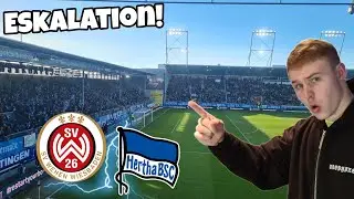 Der HERTHA BSC BLOCK eskaliert trotz NIEDERLAGE😳 SV Wehen Wiesbaden vs Hertha BSC 3:1 | STADION VLOG