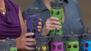 Lifefactory Set of 2 22oz. Glass Travel Bottles w/Silicone Wrap on QVC
