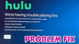 Hulu Tv We're Having Trouble Playing This Error Problem Today Fix || Hulu Live Not Working Problem 
