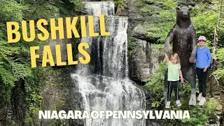 Hiking Bushkill Falls - Delaware Water Gap Junior Ranger Badges - Tips for Hiking with Kids