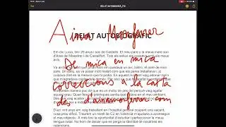 Correcci&oacute; d'un escrit de C1 de tipus presentaci&oacute; autobiogr&agrave;fica