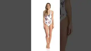 Tavik Iris Floral White Sicily One Piece Swimsuit | SwimOutlet.com