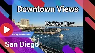 San Diego Pier and Cruise Port 🛳 | Walking in Beautiful San Diego #walk #seaside #westcoast