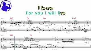 Tom Jones - I know karaoke version sheet music for players,chorus added(Ye karaoke)