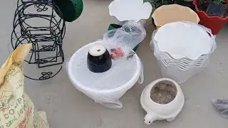 🏡 plastic pots railings stand ceramic planters compost shopping/Balcony Garden Summer Spring Season