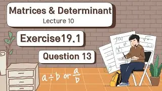 Matrices and Determinants Ex 19.1 Q 13