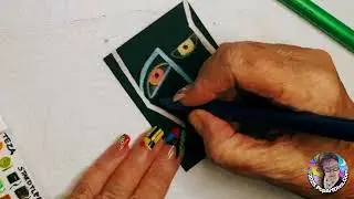 MINI ARTWORK IN PROGRESS - ATC & ACEO Original FUNKY Faced, Wild & Crazy, Masked Faces