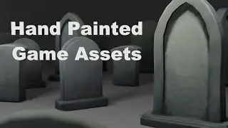Hand Painted Headstones for video games! Blender & 3D Coat! Full process