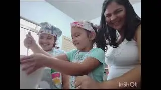 Receita de Waffle com minhas filhas nas Férias.