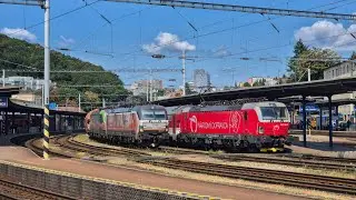 🇸🇮 Bahnverkehr in der Slowakischen 🇸🇮 Hauptstadt Bratislava mit Personen/Güterverkehr.