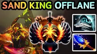 🔥 SAND KING OFFLANE BURROW, STUN, WIPE | DOTA 2 GAMEPLAY 🔥