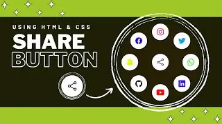 Social Share Button using HTML and CSS | Animated