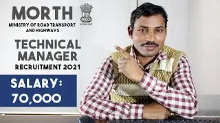 Recruitment 2021| Free Registration | Technical Manager | iRAD, MORTH | Contract Jobs