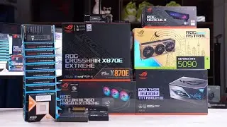 ASUS ROG ASTRAL GAMING PC BUILD👑 RYZEN 9 9950X3D + RTX 5090GOLD EDITION🤑 #pcbuild #gaming #rtx #asmr
