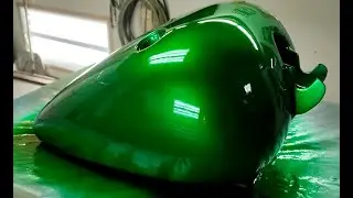 Metal Flake Clear Over Candy Apple Green