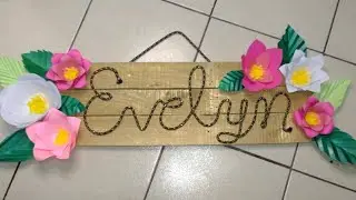Letrero vaquero bonito y fácil + manualidades con papel + manualidades económicas