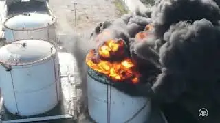 На одном из нефтехранилищ Колумбии произошел мощный пожар