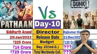 Dunki box office collection day 10 / Dunki Vs Pathan / Pathan box office collection / Shahrukh Khan