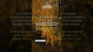 indeed you are in our eyes QS. Ath Thur : 48 - 49 #bismillah #quran #murottal #الطُّورُ