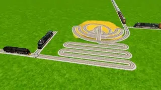 ai train crossing bumpy circle railroad tracks | train gameplay | train simulator classic 