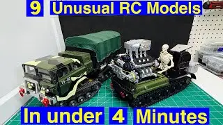 9 Custom RC trucks, upgraded tanks, camper, more!