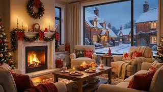 Christmas Village Dreams: Jazz & Fireplace for Maximum Coziness