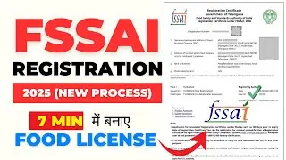 Fssai License Registration 2025 | How to Apply (Step By Step) | Download Certificate in 10 Min
