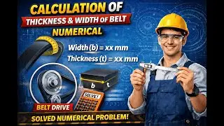 Calculation of Thickness and Width of Belt | Solved Numerical Problem/Machine Design