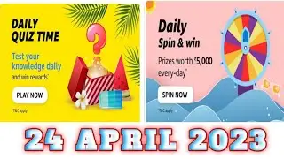 Amazon Funzone Quiz Answers Today| 24 APRIL 2023|  @dailyquiztime #amazon #amazonfunzon