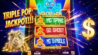 WOW, Spooky Link TRIPLE POP JACKPOT! #slots #casino #gambling #spookylink