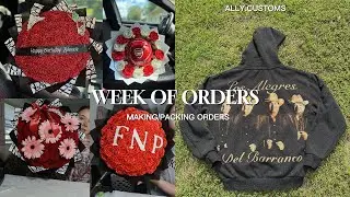 Week Of Orders! (packing + eternal rose bouquets + last min real rose bouquet)
