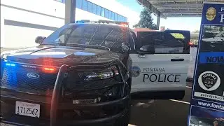 FONTANA POLICE DEPT OPEN HOUSE WITH, MOTOR UNIT, K9. INVESTIGATIONS, SWAT, ANIMAL SERV, EAGLE 1.....