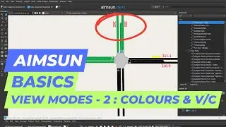 Учебное пособие Aimsun &mdash; режимы просмотра 2: раскрашивание объектов, этикетка V/C
