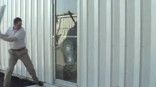 Laminated glass with film protection 8 mil int 7 mil ext